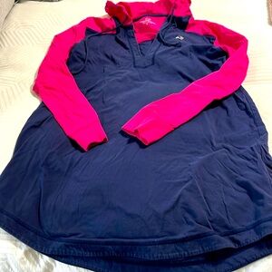 Vineyard vines, swim cover-up with hood.